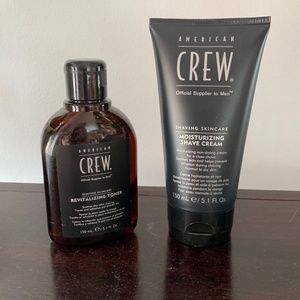 American Crew Shave Duo Moisturizing Shave Cream 5.1oz& Revitalizing Toner 5.1oz